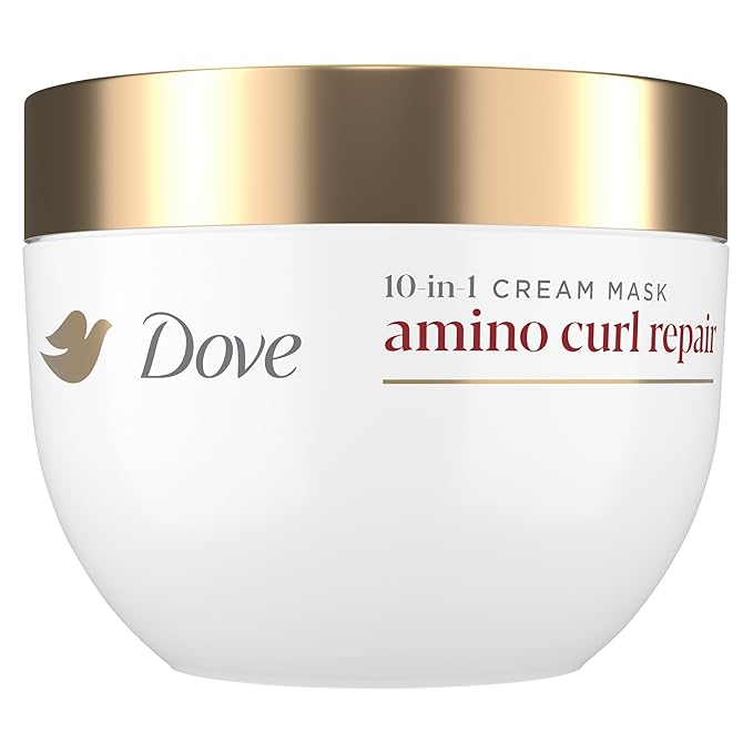 Dove Hair Amino Curl Repair 10in1 Cream Mask for Curly, Coily Hair with Bio Protein Care Technology and Amino + Jojoba Oil 9.2 fl oz.