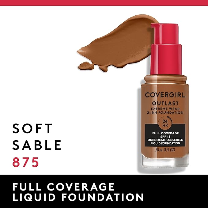 Covergirl Outlast Extreme Wear 3-in-1 Full Coverage Liquid Fl. Oz.