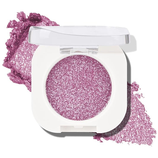 KYDA Single Glitter Eyeshadow, Bright Purple Diamond Glow Eyeshadow, Ultra-fine Lightweight Powder, Blendable Formula, Daily Glitter Eyes Makeup, Glam Rock