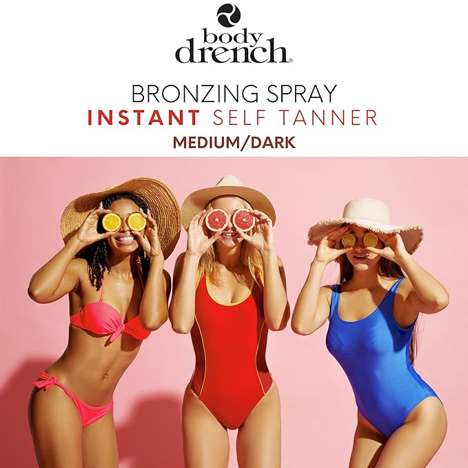 Body Drench Quick Tan Bronzing Spray Medium-Dark 6 Ounce (177ml) (2 Pack)