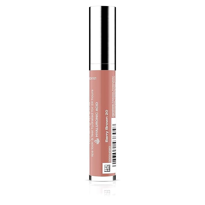 Neutrogena Hydro Boost Moisturizing Lip Gloss, Hydrating Non-Stick and Non-Drying Luminous Tinted Lip Shine with Hyaluronic Acid to Soften and Condition Lips, 20 Berry Brown, 0.10 oz