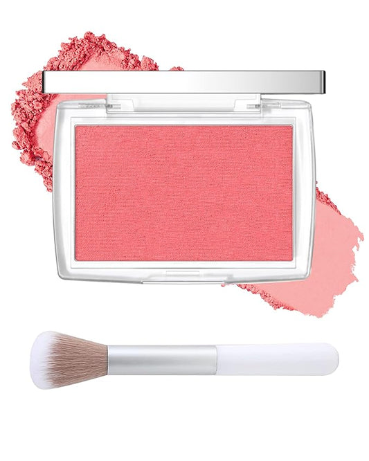 Powder Blush Palette, Matte Powder Makeup Blush for Cheeks, Natural Glow Face Blush Contour Palette, Lightweight, Smooth, Highly Pigmented Buildable Color, Long-lasting All-Day Face Enhancing -#Cherry