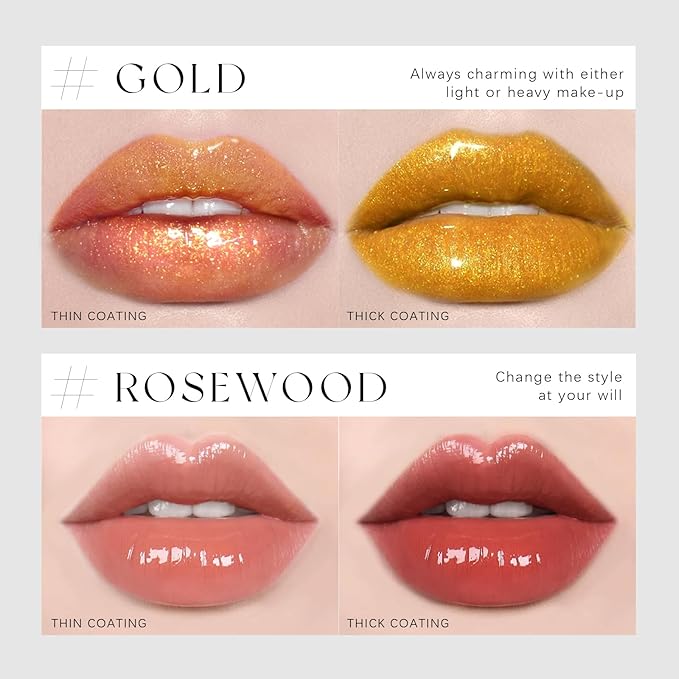 2pcs Hydrating Lip Glow Oil Set Plumping Tinted Hydrating