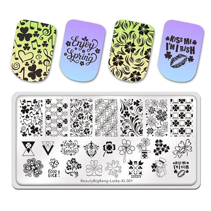 St patricks day nail stamping