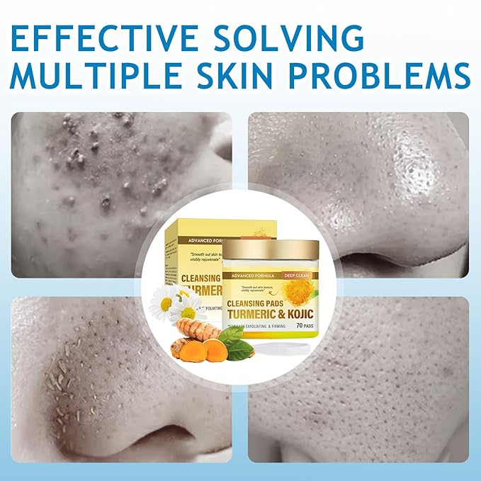 Turmeric kojic acid cleansing pads,