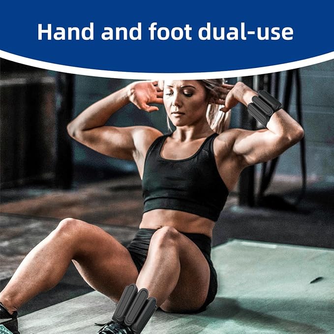 GLEAP Wearable Ankle & Wrist Weights for Women 2LB Silicone 2(1LB Each),