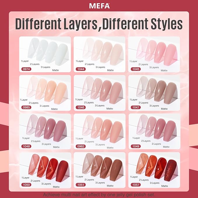 Mefa jelly gel nail polish