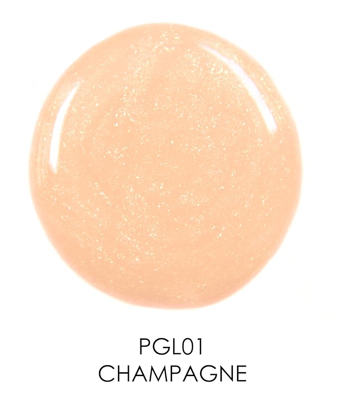 Palladio Lip Gloss, Non-Sticky Lip Gloss, Contains Vitamin E and Aloe, Offers Intense Color and Moisturization, Minimizes Lip Wrinkles, Softens Lips with Beautiful Shiny Finish, Champagne