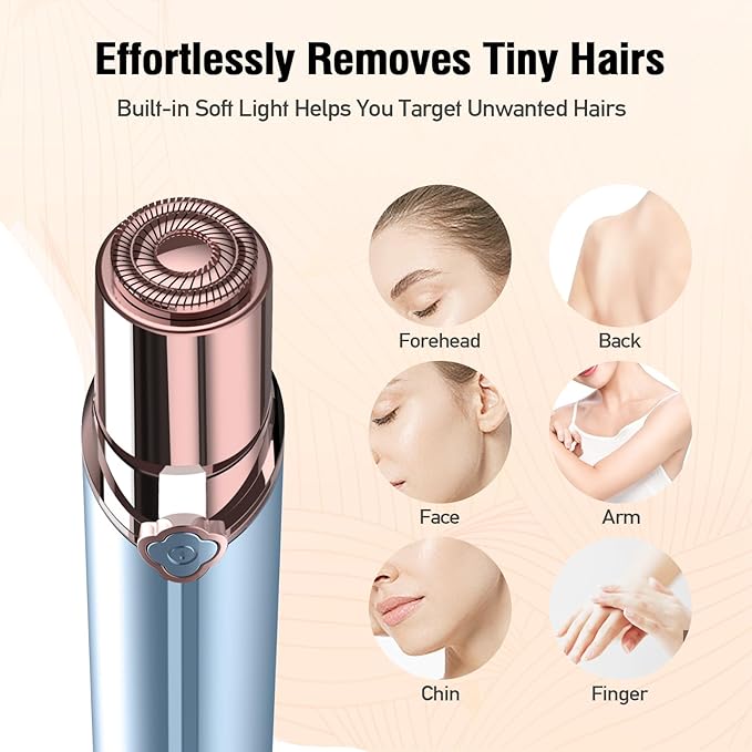 Hair Removal Device, Facial Hair Removal for Women, Rechargeable Hair Remover for Women, Facial Hair Remover for Face, Upper Lip, Chin, with a Branded Storage Bag