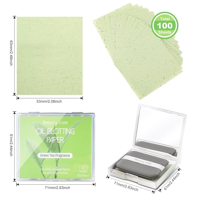 2 Pack Oil Blotting Sheets for Face, Oil