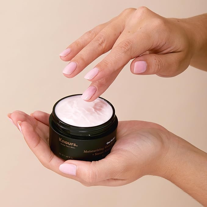 Knours. Moisturizing Shea Butter + Sweet Almond Oil Youth Cream, A rich cream that deeply rejuvenates skin, rich combination of vegan oils - EWG Verified Clean Beauty 50ml 1.69 oz.