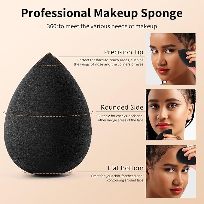 BEAKEY Makeup Sponge Set, 5 Pcs Foundation Blending