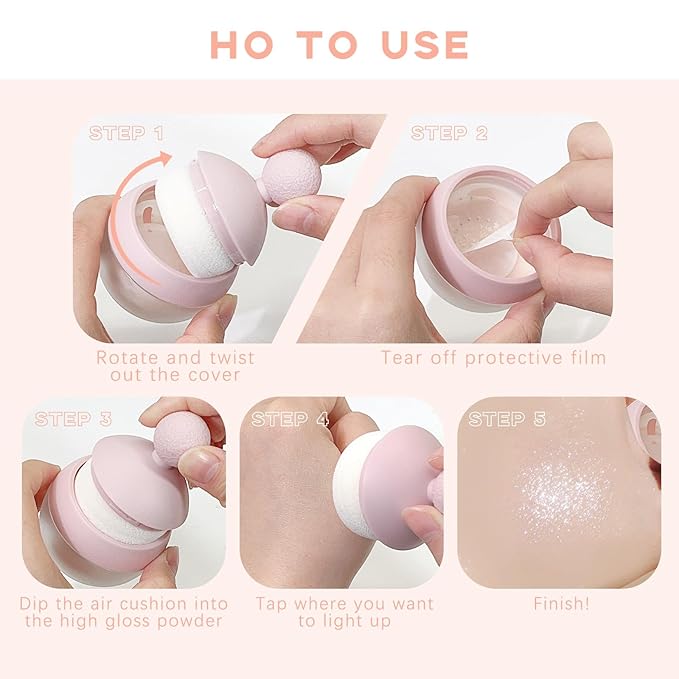 Highlighter Makeup Powder, Body Shimmer Sparkle Face Highlighter Women01#