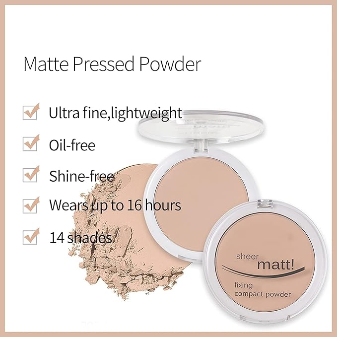 MAEPEOR Pressed Powder 8 Colors Oil Control Matte (08 Espresso)