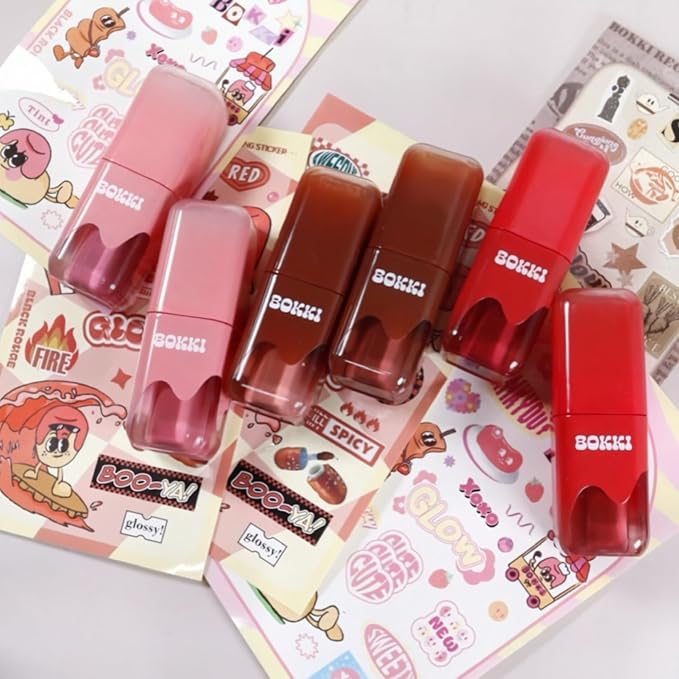 Glow Bokki Glossy Lip Tint, Korean Beauty (GB05 Carbo Rosé, 4.1 grams)