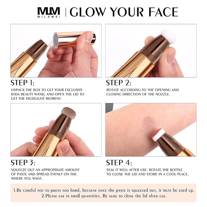 3 Color Contour Beauty Wand, Highlighter ，Blush，Face Concealer .(01#Contour +03#Blush+06#Highlighter)