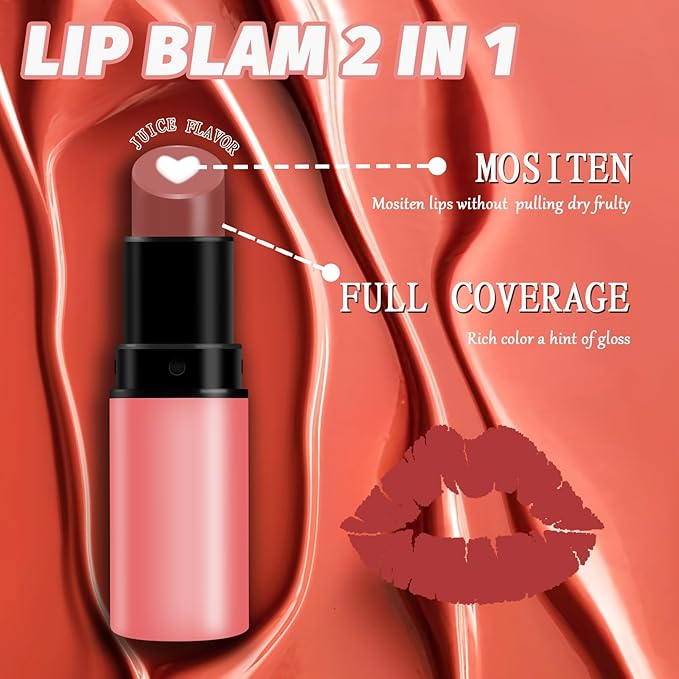 Tinted Lip Balm,Hydrating Core Lip Plumper,Moisturizing