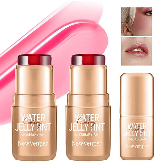 2PCS Jelly Blush Stick, Multi-Purpose Lip & Cheek