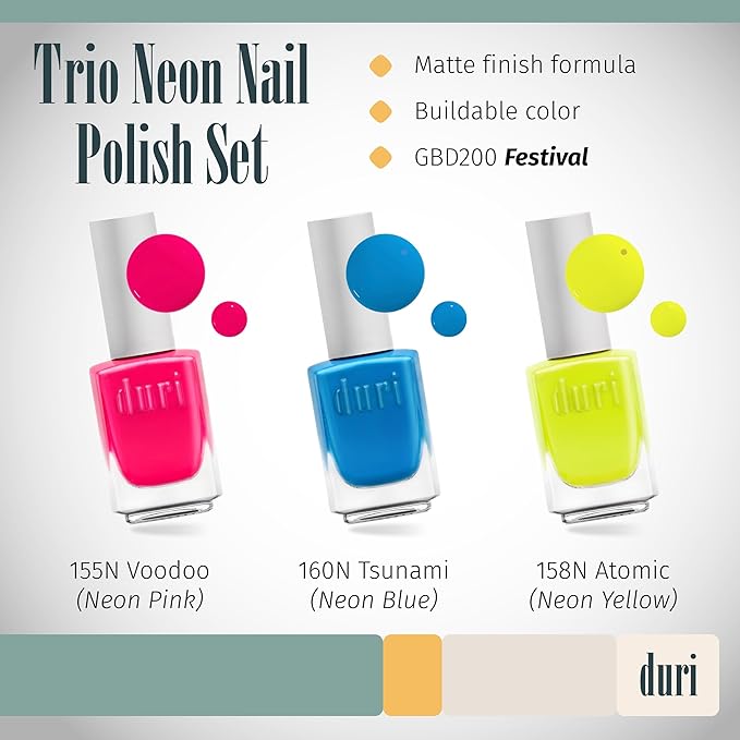 duri Trio Neon Nail Polish