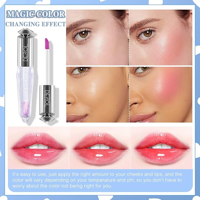 Color Changing Clear Liquid Blush for Cheeks and Makeup - 5ml