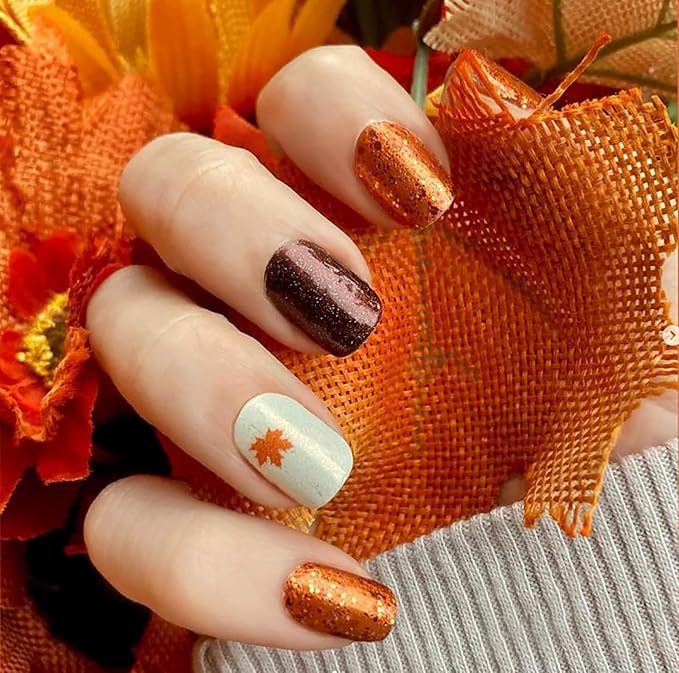 Fall nail stamping plate thanksgiving