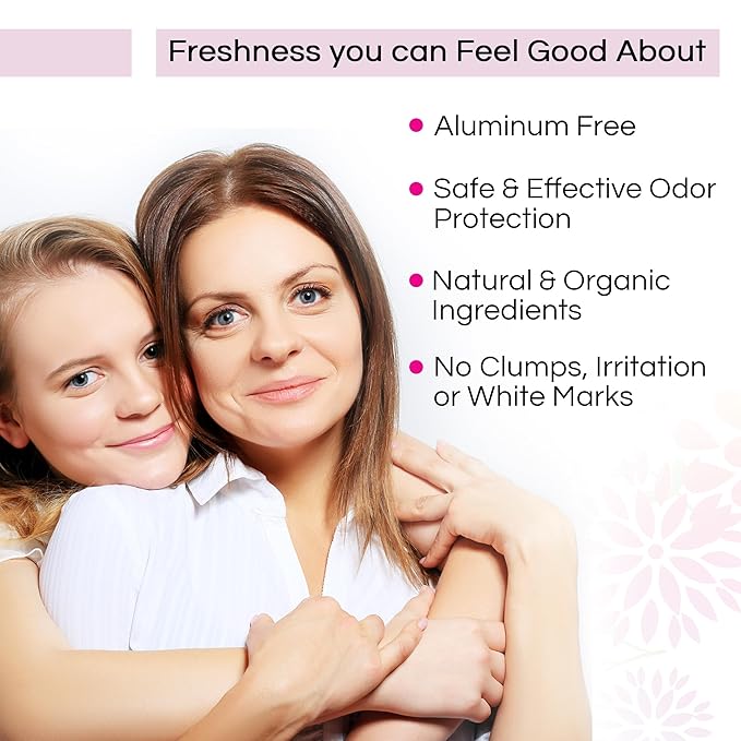 Good for You Girls Aluminum-Free, Natural & Vegan Deodorant for Kids, Preteens, Teens, Safe & Effective Odor Protection, Clear Roll-On, Natural Fragrance | Soft Powder, 3 oz (Pack of 2)