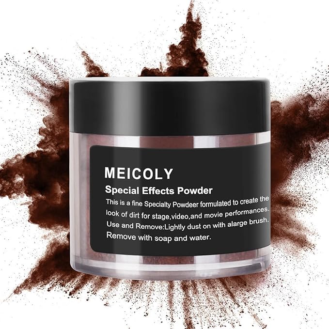 MEICOLY Brown Special Effects Powder,Ultrafine Loose Dirt Powder Halloween, 0.88Oz