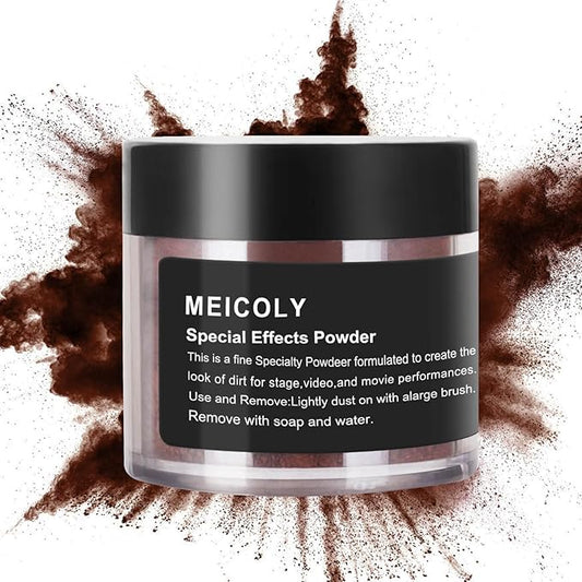 MEICOLY Brown Special Effects Powder,Ultrafine Loose Dirt Powder Halloween, 0.88Oz