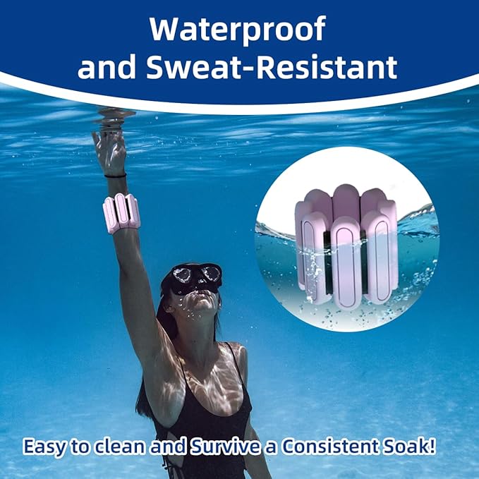 GLEAP Wearable Ankle & Wrist Weights for Women 2LB Silicone 2(1LB Each),