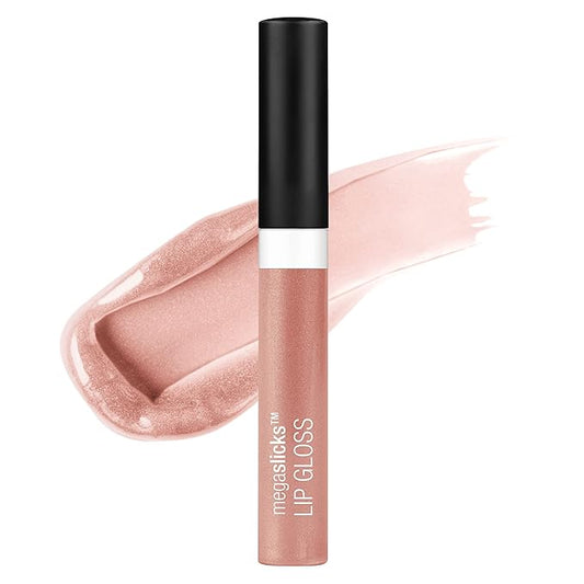 wet n wild MegaSlicks Lip Gloss, Ultra-Glossy, Vitamin-E Enriched, Ultra-Gloss High Shine Moisturizing, Cruelty-Free & Vegan - Sun Glaze