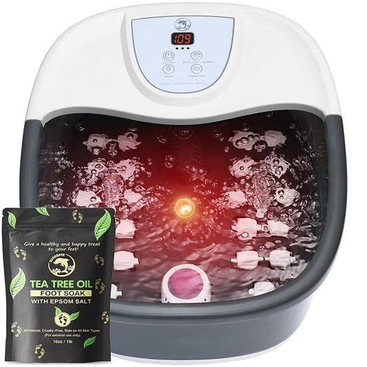 Foot spa bath massager with