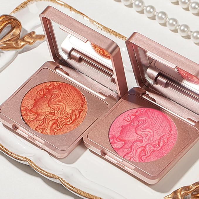 Embossed Smooth Powder Blush Palette for Cheeks,Matte Face