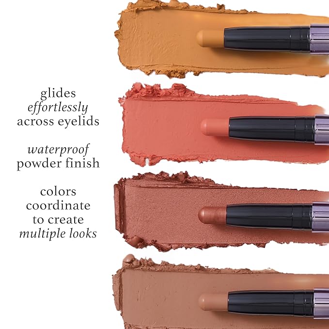 Julep Eyeshadow 101 Cream-to-Powder Waterproof Shadow Stick – Flame Shimmer – Long-Lasting, Crease-Proof, Warm Orange Toned Shimmer Cream Eyeshadow with Built-in Smudger