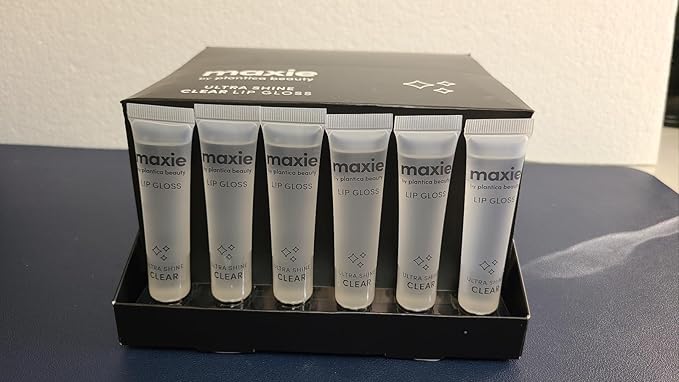 Maxie by Plantico Beauty Clear Lip Polish bulk (12 Pieces) CLEAR/ALOE (Original Clear, 6 PCS)