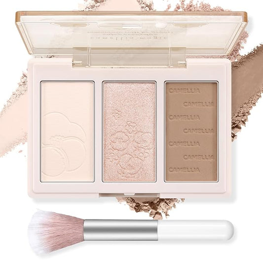 Boobeen Blush Contour Highlighter Makeup Palette - 3 the Face