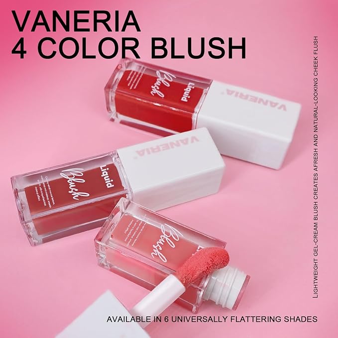 VANERIA Liquid Blush for Cheeks,Long lasting High Pigment Blushes.#3 (/0.17oz) 5g
