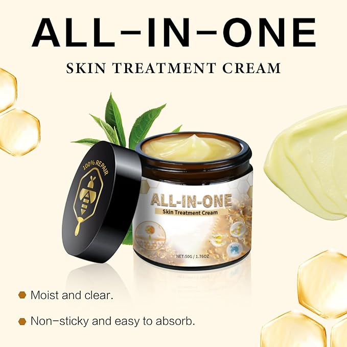 2Pcs All-In-One Skin Cream,Bee Venom Cream, New Bee Venom Cream, Professional Bee Venom Repair Cream, Natural Skin Moisturizer,Bee Venom for All Skin Types