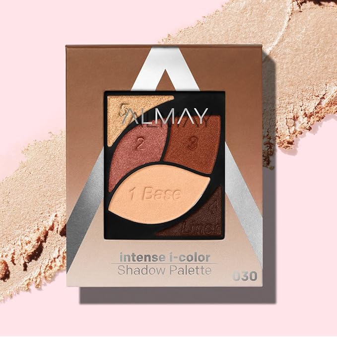 Almay Eyeshadow Palette, Longlasting Eye Makeup, Primer Enriched with Antioxidant Vitamin E, Hypoallergenic, 010 Brown Eyes, 0.1 Oz