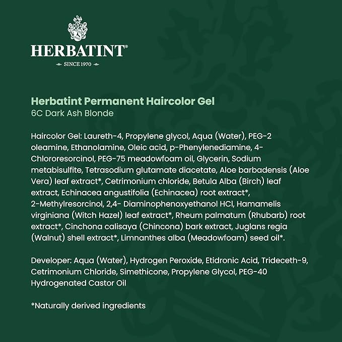 Herbatint Permanent Haircolor Gel, 6C