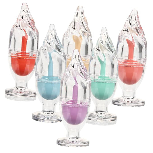 6pcs Ice Cream Lip Gloss Tubes Empty Diy Lipstick Containers Stylish Refillable Holders for Homemade Cosmetic Fun for Travel and Handbag