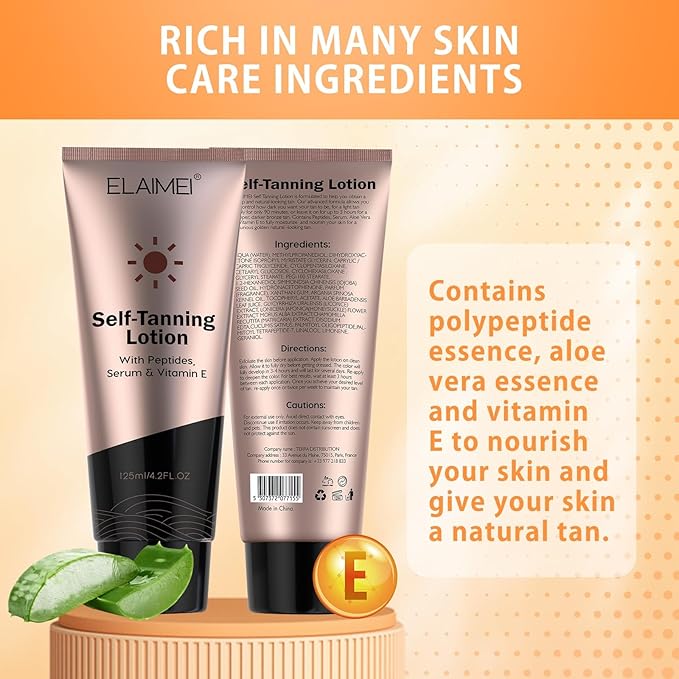 Tanning Lotion Self Tanner Self Tanner for Deep Bronze Tan Sunless Tanning Lotion for Women Men Natural Looking Fake Tan