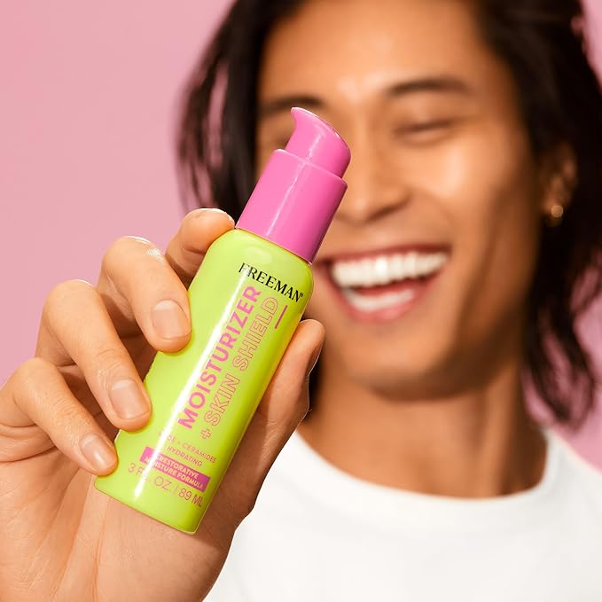 Freeman Moisturizer + Skin Shield, Lightweight Moisturizer, Infused With Aloe Vera & Ceramides To Protect Skin, Soothes & Calms, & Hydrates, Face Serum Relieves Dry Skin, 3 fl.oz./ 89 mL Bottle