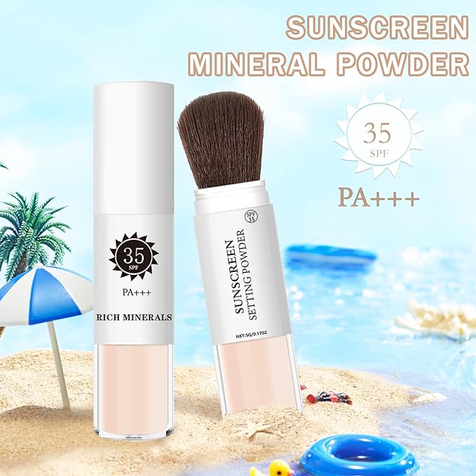 Mineral Sunscreen Setting Powder Mineral Brush Powder SPF