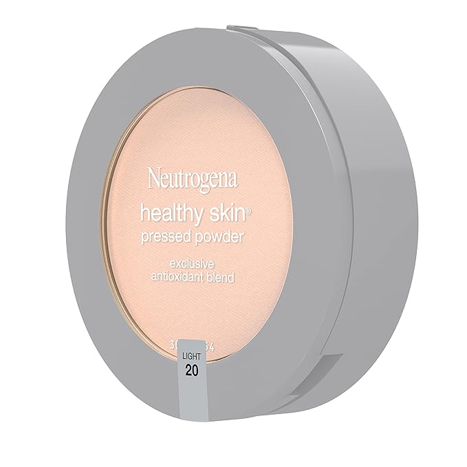 Neutrogena Healthy Skin Pressed Makeup Powder Compact with Light 20,. 34 oz