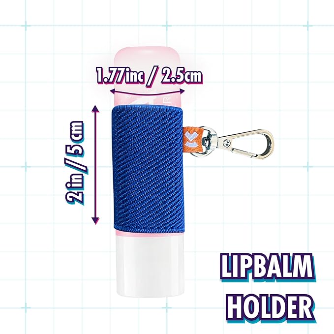 LipBalm Holder with Keychain, Lipstick Holder