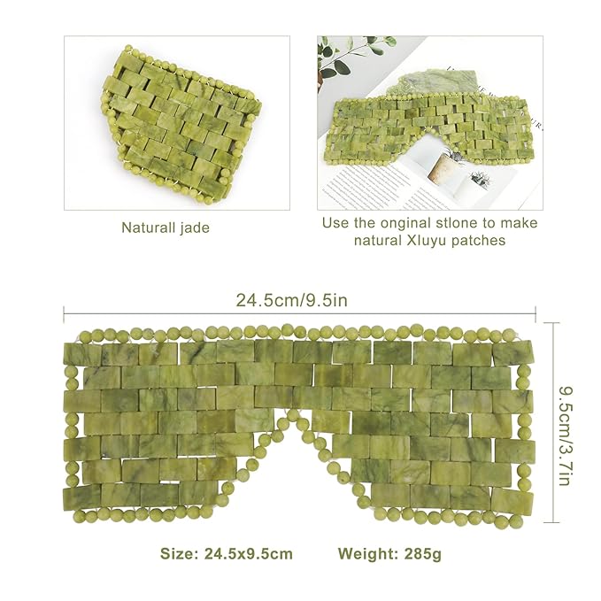 Jade eye mask,large facial cooling