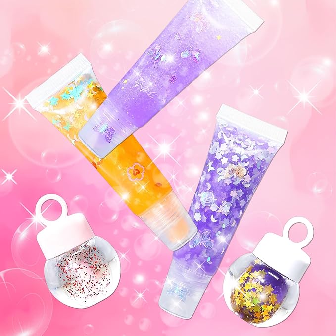 WhizToys 74 PCS Lip Gloss Making Kit, DIY Make Your Own Lip Gloss Kit Beginner,Fun Craft Set for Girls Kids Teens Women, Birthday Gift Set for Girl,Woman