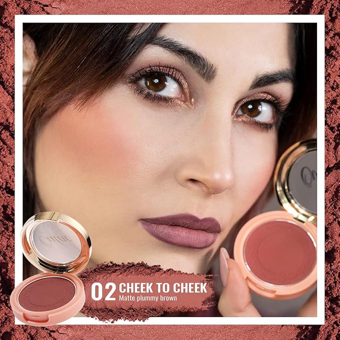 Oulac Plummy Brown Blush Makeup Powder| Rich Color 4.8g