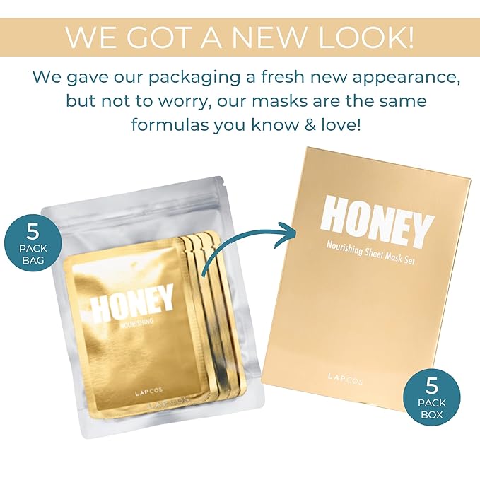 Lapcos honey sheet mask, daily