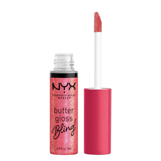 NYX PROFESSIONAL MAKEUP Butter Gloss Bling Lip Gloss, Non Sticky and Shiny Vegan Lip Makeup - She Got Money